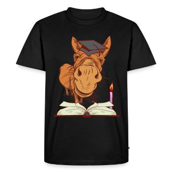 Donkey mule student nocturnal learning studies - Men's Premium Organic T-Shirt - black - Front - Nico (187cm)