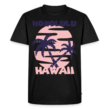 Family Vacation Hawaii Honolulu Palm Tree Beach Oce - Men's Premium Organic T-Shirt - black - Front - Nico (187cm)