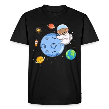 Futur astronaute amoureux du koala - T-shirt Premium bio Homme - noir - Devant - Nico (187cm)