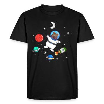 Quokka lover Animal astronaut - Men's Premium Organic T-Shirt - black - Front - Nico (187cm)