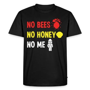 Beekeeper No Bees No Honey No Me Honey Bees Beekeeping - Men's Premium Organic T-Shirt - black - Front - Nico (187cm)