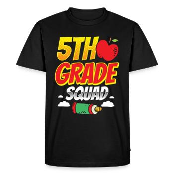 5 classe équipe école cinquième année cinquième année - T-shirt Premium bio Homme - noir - Devant - Nico (187cm)