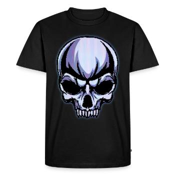 Cassette Futurism Gothic Skull Retro Futurism - Men's Premium Organic T-Shirt - black - Front - Nico (187cm)