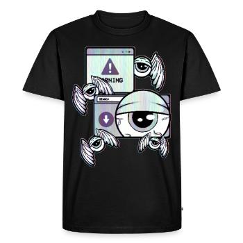 Cassette Futurism Weirdcore Eyeball Retro Futurism - Men's Premium Organic T-Shirt - black - Front - Nico (187cm)