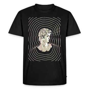 Cassette Futurism David Statue Retro Futurism - Men's Premium Organic T-Shirt - black - Front - Nico (187cm)