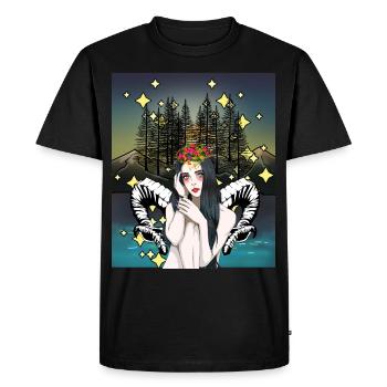 Rêve Fantaisie Elfe Créatures mythiques Contes de fées magiques - T-shirt Premium bio Homme - noir - Devant - Nico (187cm)