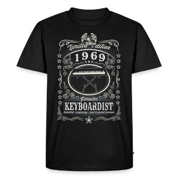 Vintage 1969 Keyboardist Birthday Gift Hobby - Men's Premium Organic T-Shirt - black - Front - Nico (187cm)