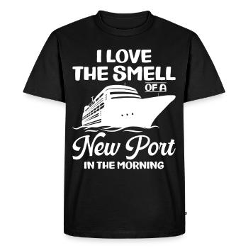 Drôle de croisière Bateau de croisière Bateau de croisière - T-shirt Premium bio Homme - noir - Devant - Nico (187cm)