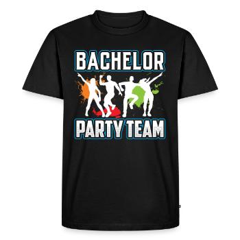 Équipe Bachelor Party Bachelor Bride - T-shirt Premium bio Homme - noir - Devant - Nico (187cm)