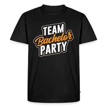 Team Bachelor Party Bachelor Bride - Men's Premium Organic T-Shirt - black - Front - Nico (187cm)