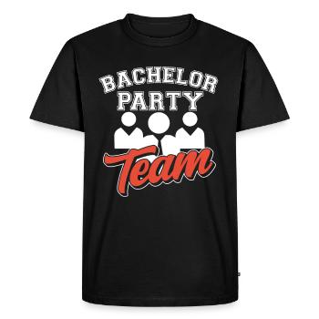 Bachelor Party Team Bachelor Bride - Men's Premium Organic T-Shirt - black - Front - Nico (187cm)