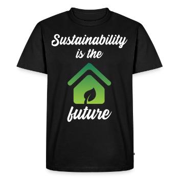 La durabilité est l’avenir - T-shirt Premium bio Homme - noir - Devant - Nico (187cm)