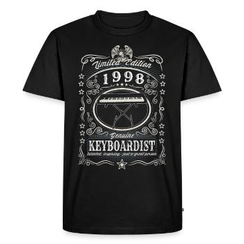 Vintage 1998 Keyboardist Birthday Gift Hobby - Men's Premium Organic T-Shirt - black - Front - Nico (187cm)
