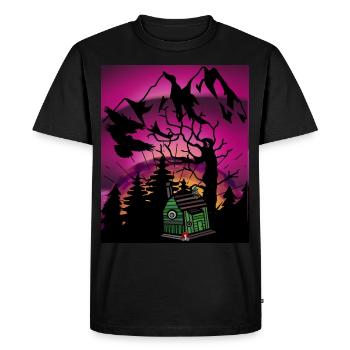 Horizon Forest Dwellers Children Fairy Tale Character - Men's Premium Organic T-Shirt - black - Front - Nico (187cm)