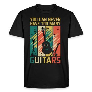 Vous ne pouvez jamais avoir trop de cadeaux de guitares - T-shirt Premium bio Homme - noir - Devant - Nico (187cm)