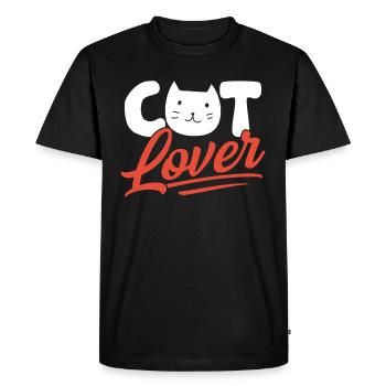 Cat Lovers Cats Pets Cat Cute - Men's Premium Organic T-Shirt - black - Front - Nico (187cm)