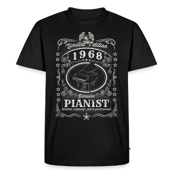 Vintage 1968 Pianist Birthday Gift Hobby - Men's Premium Organic T-Shirt - black - Front - Nico (187cm)