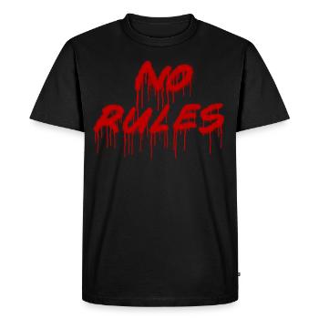 Pas de règles disant slogans spray cadeau spraying - T-shirt Premium bio Homme - noir - Devant - Nico (187cm)