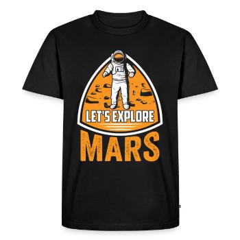 Explorons l’espace des astronautes de Mars Planet - T-shirt Premium bio Homme - noir - Devant - Nico (187cm)