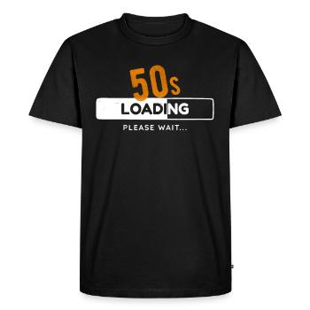 50th Birthday Fifty Years 50s Loading Bar Gaming - Men's Premium Organic T-Shirt - black - Front - Nico (187cm)