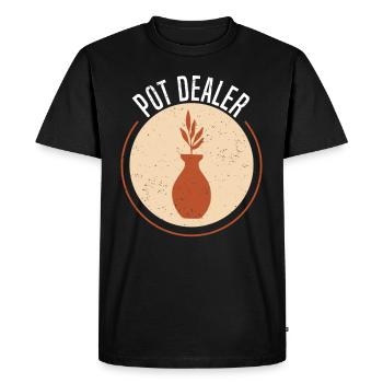 Poterie Argile Cours de poterie Poterie Getöpfert - T-shirt Premium bio Homme - noir - Devant - Nico (187cm)