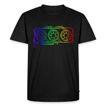 Pixel Look RGB Gaming Carte graphique Gamer - T-shirt Premium bio Homme - noir - Devant - Nico (187cm)