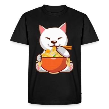 Ramen Eater Cat Lovers Animal Cat Whisperer - T-shirt Premium bio Homme - noir - Devant - Nico (187cm)