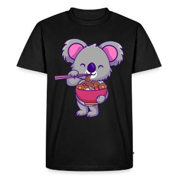 Ramen Eater Koala Lovers Japonais - T-shirt Premium bio Homme - noir - Devant - Nico (187cm)