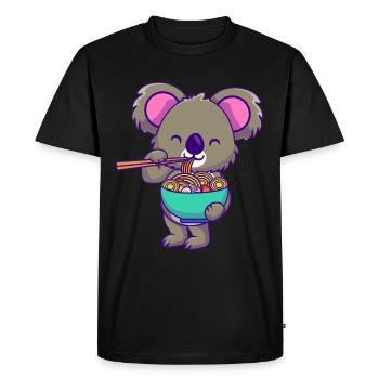 Amoureux des koalas - T-shirt Premium bio Homme - noir - Devant - Nico (187cm)