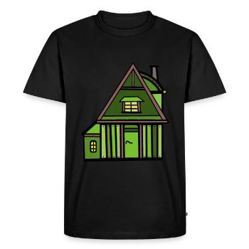 House Hut Nature Nature lovers living property - Men's Premium Organic T-Shirt - black - Front - Nico (187cm)