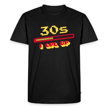 30e anniversaire 30s trente ans de chargement de bar gaming - T-shirt Premium bio Homme - noir - Devant - Nico (187cm)