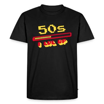50th Birthday 50s Fifty Years Loading Bar Gaming - Men's Premium Organic T-Shirt - black - Front - Nico (187cm)