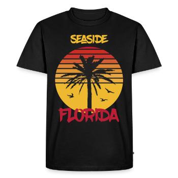 Florida Seaside Palm Ocean Surfing - Men's Premium Organic T-Shirt - black - Front - Nico (187cm)