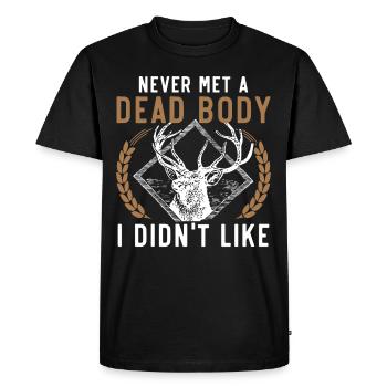 Soit vous aimez ma taxidermie, soit vous êtes - T-shirt Premium bio Homme - noir - Devant - Nico (187cm)