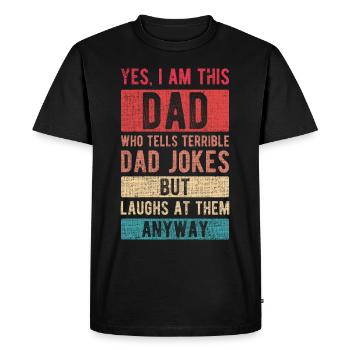 Je suis ce papa papa plaisante fête des pères papa cadeau - T-shirt Premium bio Homme - noir - Devant - Nico (187cm)