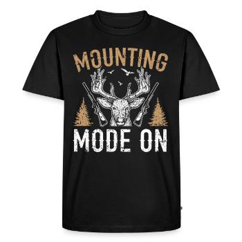 Mode assemblage sur la chasse animale Taxidermie - T-shirt Premium bio Homme - noir - Devant - Nico (187cm)