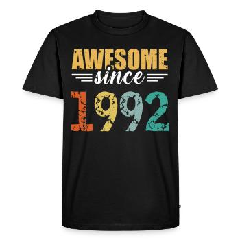 Unmistakable since 1992 - simply brilliant! - Men's Premium Organic T-Shirt - black - Front - Nico (187cm)