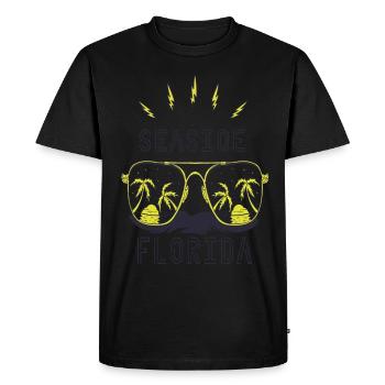 Palm Sunglasses Florida Seaside Beach Ocean - Men's Premium Organic T-Shirt - black - Front - Nico (187cm)