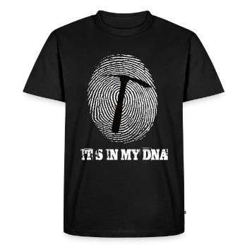 La construction de routes est dans mon ADN - T-shirt Premium bio Homme - noir - Devant - Nico (187cm)