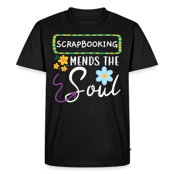 Scrapbooking heals the soul Craft Scrap Booking - Men's Premium Organic T-Shirt - black - Front - Nico (187cm)