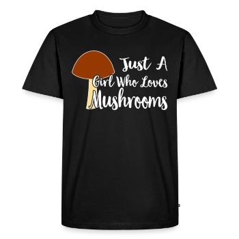 Cueilleur de champignons Chasseurs de champignons Amateurs de champignons Champignons Ferme de champignons - T-shirt Premium bio Homme - noir - Devant - Nico (187cm)