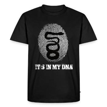 Les serpents sont dans mon ADN - T-shirt Premium bio Homme - noir - Devant - Nico (187cm)
