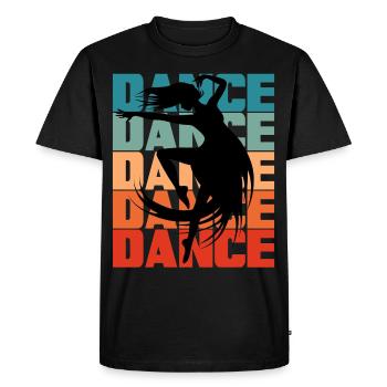 Danse Danse Tanzen Rétro Vintage - T-shirt Premium bio Homme - noir - Devant - Nico (187cm)