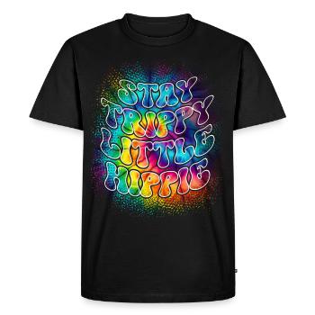 Teinture Hippie Peace Tie - T-shirt Premium bio Homme - noir - Devant - Nico (187cm)