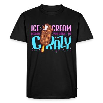 Crème glacée You Drive Me Crazy Gelato Dessert Cadeau - T-shirt Premium bio Homme - noir - Devant - Nico (187cm)
