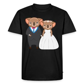 Anniversaire de mariage Koala Lover Animal Koala Bear - T-shirt Premium bio Homme - noir - Devant - Nico (187cm)