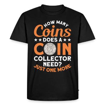 Collection de pièces Numismatique Collection de pièces de monnaie - T-shirt Premium bio Homme - noir - Devant - Nico (187cm)