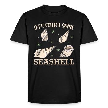 Let's collect shells Shell Shell Collector - Men's Premium Organic T-Shirt - black - Front - Nico (187cm)