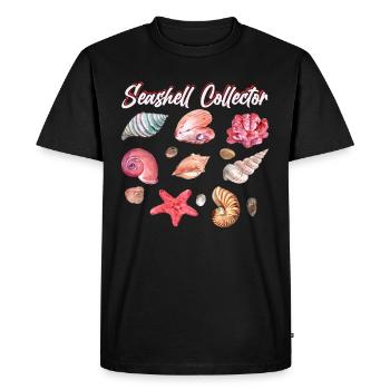 Collecteurs de coquillages Les collecteurs de moules ramassent les moules - T-shirt Premium bio Homme - noir - Devant - Nico (187cm)