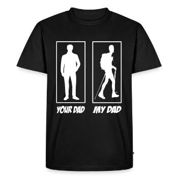 Your Dad My Dad Hiking Dad - Men's Premium Organic T-Shirt - black - Front - Nico (187cm)